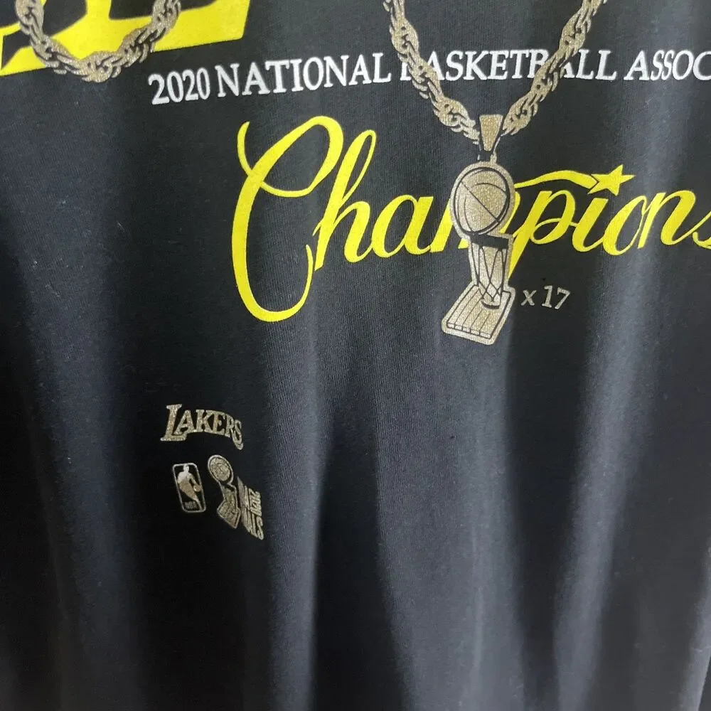 Nike 2020 Los Angeles Lakers NBA Finals Champion Black T-shirt XL Mens Dri-Fit